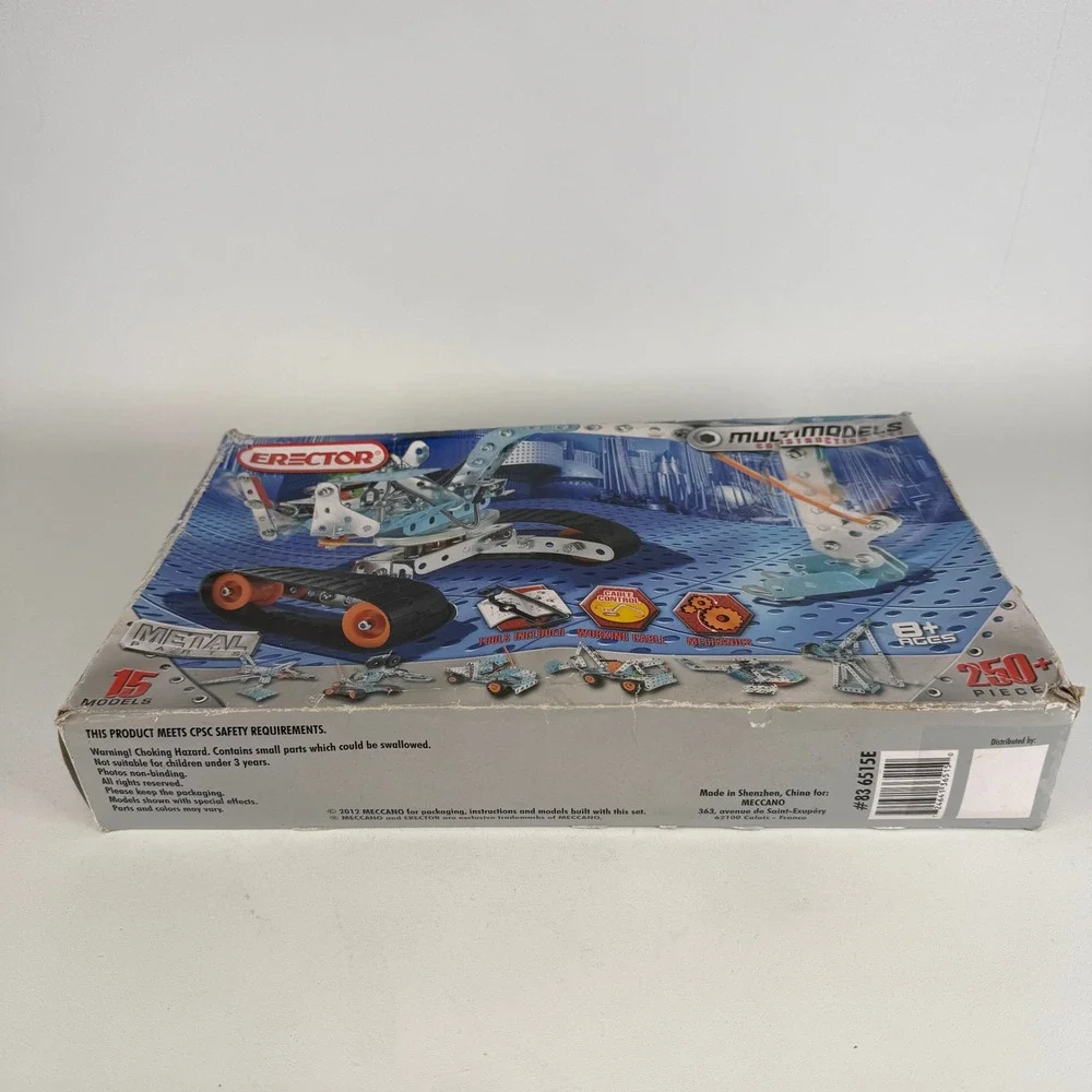 Erector Meccano Multimodels 15 Model Construction Set 250+ Pcs 836515E 2012
